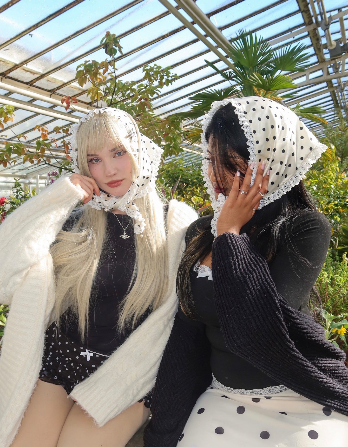 Polka Dot Head Scarf